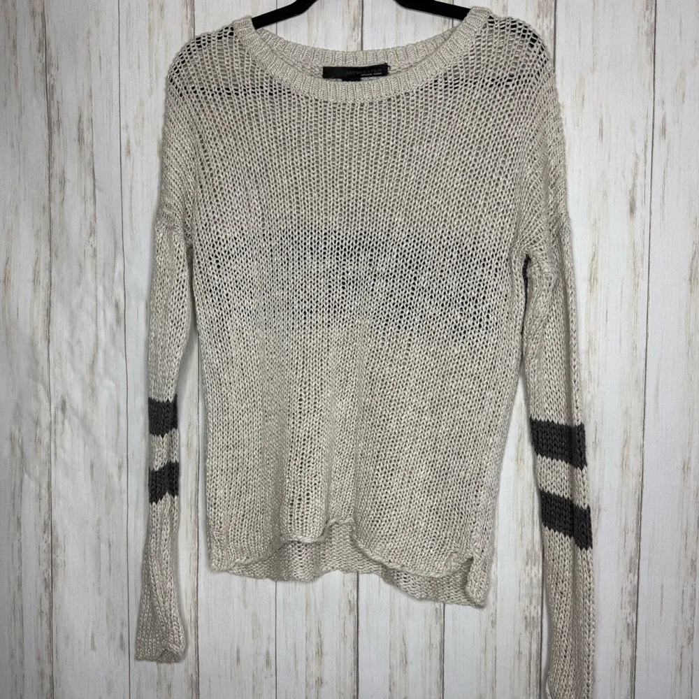 360 Sweater Cashmere Silk Cream Knit Sweater M